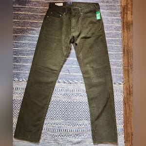 GAP Green Corduroy Pants Men's Slim Size 31x32 NWT